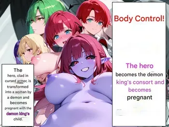 [Ai Generated] Body control!! The hero becomes the Demon King's consort and bears his child manga cover