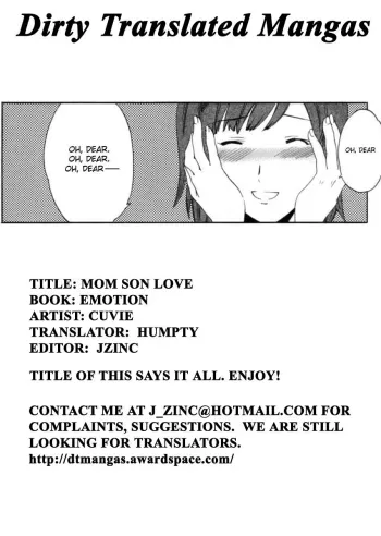 Mom Son Love manga cover