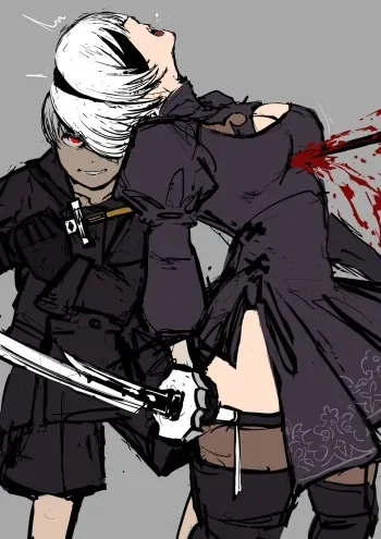 [Sanman-Drill] 9S X 2B (NieR:Automata) manga cover