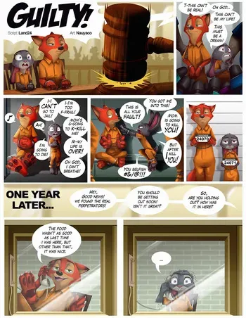[Nauyaco, Land24] Guilty! Judy & Nick Go to Jail (Zootopia) manga cover