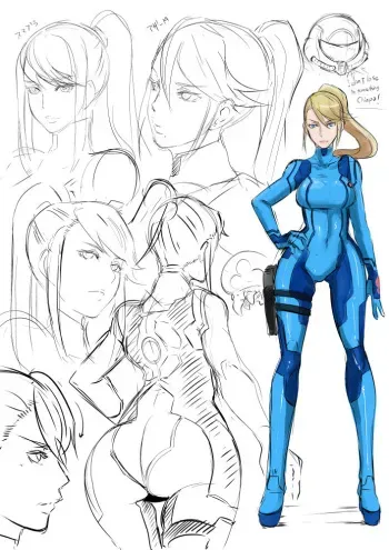 Butcha-U Samus CG + Bonus Pics/Sketches manga cover