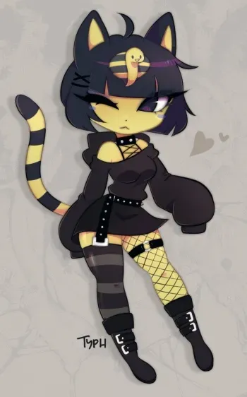 (Animal Crossing) Gothic Ankha fanarts manga cover