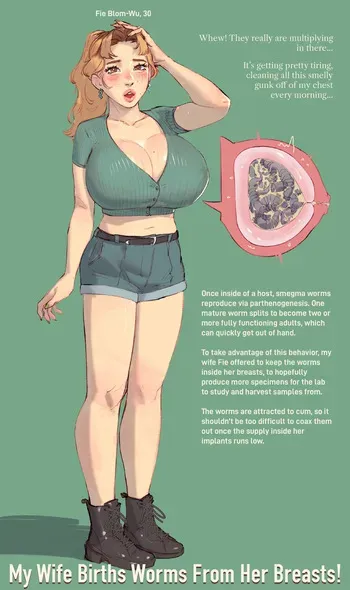 [Frosted Salmon] My Wife Births Worms from... [Decensored] + Extras manga cover