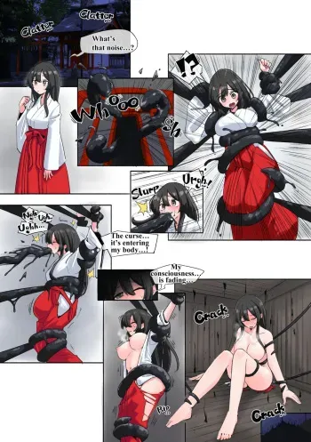 The Miko's Cursed Transformation and Poop manga cover