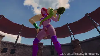 Futanari Fighters (Indie game "Naked Fighter 3D") manga cover