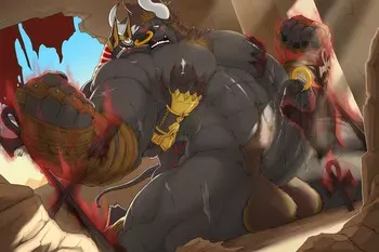 [LionKinEn] Overwatch - Anubis x Minotaur manga cover