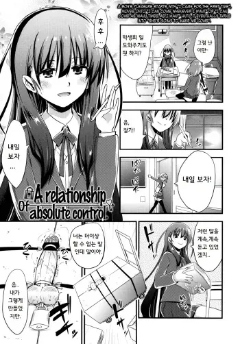 [Akai Mato] Kanzen Kanri no Kankei | A relationship of absolute control (Girls forM Vol. 04) [Korean] manga cover