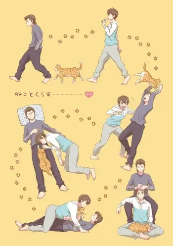 [Hachiware, knuckle chop (Joze, Nako)] Neko to Kurasu (Daiya no Ace) [Digital] manga cover