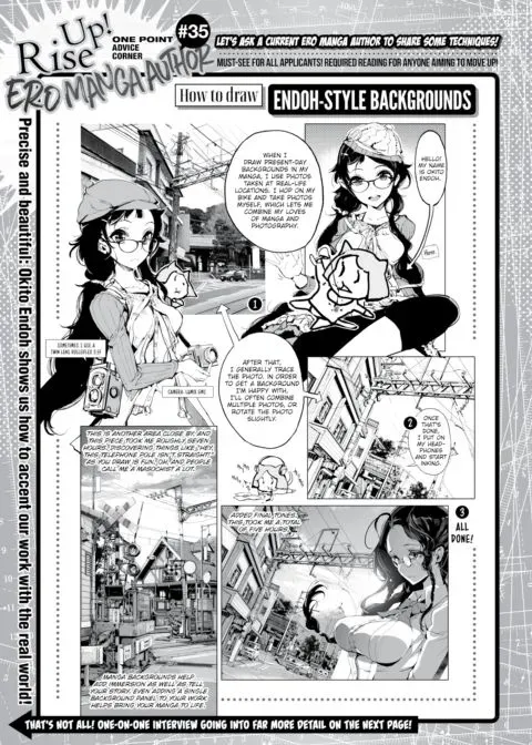 Okito Endoh Interview! One Point Advice Corner #35 manga cover