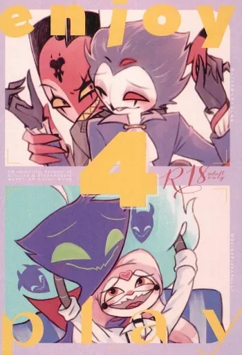 (What the Hell!? VG2024) [Ouchiiro (aco)] enjoy 4 play (Helluva Boss) manga cover