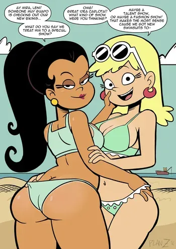 [PlanZ34] Carlota and Leni at the Beach (The Loud House) manga cover