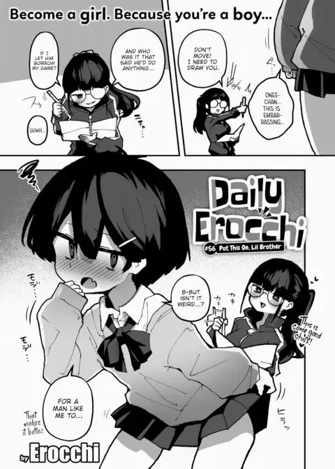 Daily Erocchi #56 Put This On, Lil Brother manga cover