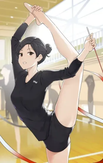[Wakamatsu] Shintaisou Circle Joshi ga Kansetsu Kadouiki Meippai Tsukatte H suru Hanashi | The Rhythmic Gymnastics Girl Making Full Use of Her Flexibility During Sex [English] manga cover