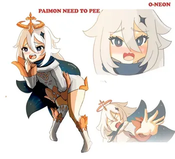 [O-neon] Paimon need to pee (Genshin Impact) [Spanish] manga cover