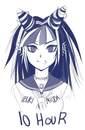 [Polyle] Commission - Ibuki 10 Hour (Danganronpa) manga cover