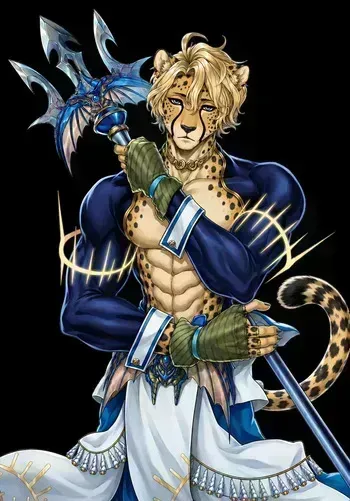 Poseidon and Sasaki Kojiro as Cheetah and Tanuki Furries Edits manga cover