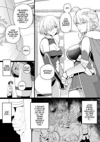 [Mo] Artoria to Mash, Goblin Kan Manga | Artoria and Mashu Violated by a Goblin! (Fate/Grand Order) [English] [Team Rabu2] manga cover