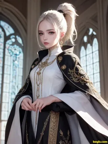 [AI generated] Royal princess fashion portrait manga cover