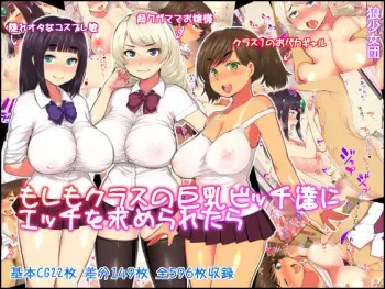 [Ookami Shoujo Dan] Moshimo Class no Kyonyuu Bitch-tachi ni Ecchi wo Motomeraretara manga cover