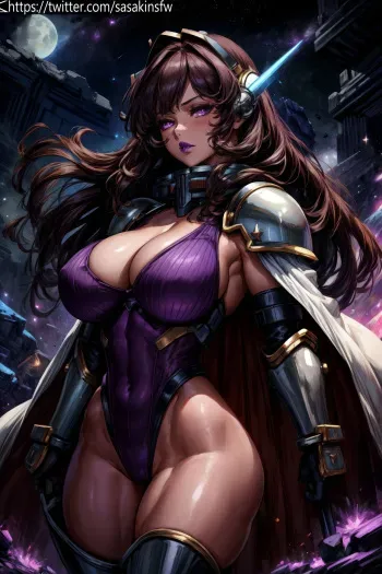 [sasakinsfw](ai generated) Space Heavy girl manga cover