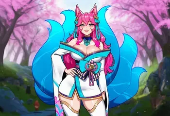 [KobainAI] [League of Legends] Ahiri (Spirit Blossom) (LOL) 🦊💮♠️ [AI Generated] manga cover