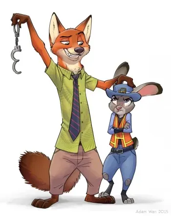 Disney - Zootopia - Nick Wilde & Lt. Judy Hopps manga cover
