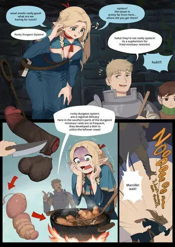 [wjs07] Marcille tries Rocky Dungeon oysters (Dungeon Meshi) [uncensored] manga cover