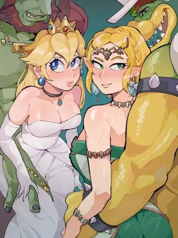 [Differland] Switching Princesses (Super Mario Bros X The Legend of Zelda) manga cover