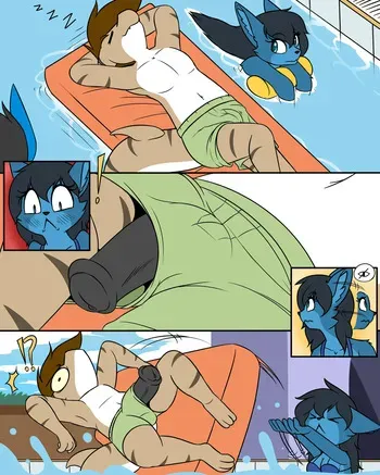 Shark and Cat in Pool (ricederp) manga cover