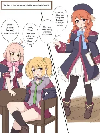 The Story of How Yuni-senpai Said She Was Going to Fuck Me manga cover