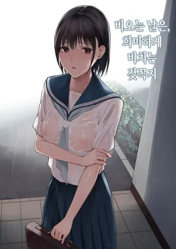 [Team☆Lucky] Ame no Hi wa, Honnori Chikubi | 비오는 날은, 희미하게 비치는 젖꼭지 [Korean] manga cover