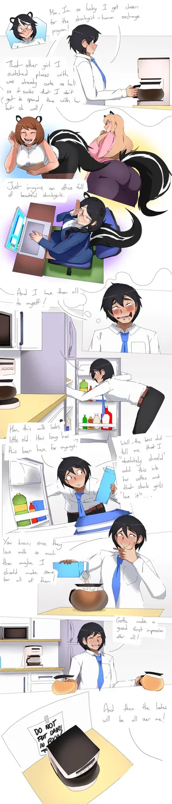 [Lazei] Skunk Girl Office Ladies Farting manga cover