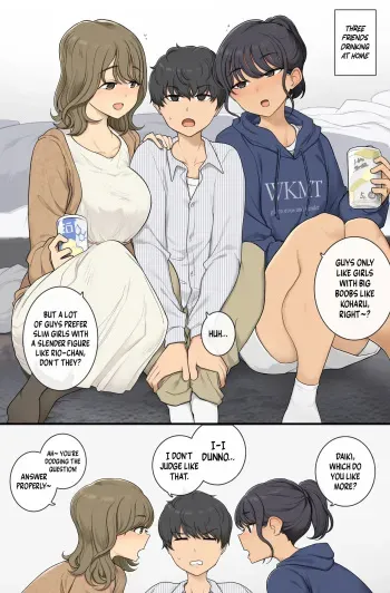 Kyasha to Homan no Ma Ni Tatasa Reru 3P | Threesome Caught Between Slim And Voluptuous manga cover