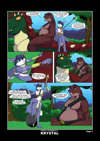 [Yawg] KBT: Galdon & Drudgegut vs Krystal (Star Fox) (Spanish) [kalock] manga cover