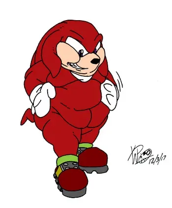 [XanderDWulfe] Knuckles Weight Gain manga cover