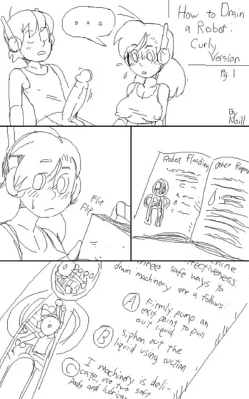 [Noill] How To Drain a Robot - Curly Version (Cave Story) manga cover