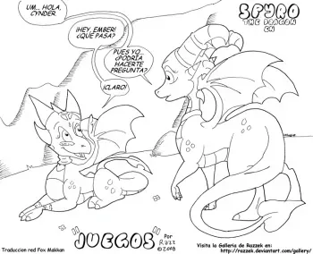 Spyro the dragon Ember + Cynder español (by Razzek) manga cover