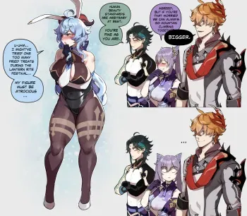 Ganyu bunnysuit manga cover