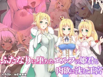[Dodameyasan] futanari ni ochita Erufu no himegimi to nikuyoku ni shizumu ōkyū manga cover
