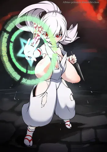 [j7w] Albino Miko Kunoichi-chan Pinch E! | Albino kunoichi shrine maiden in trouble! [English] manga cover