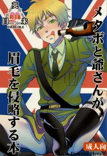 (SUPERKansai16) [Spira Mirabilis (Yamada Mitsubachi)] Metabo to Jii-san ga Mayuge o Shinryaku Suru Hon (Axis Powers Hetalia) manga cover