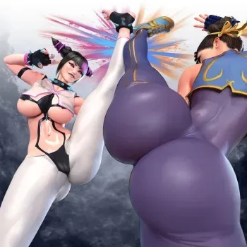 [popogori] Chun Li vs. Juri Han (Street Fighter) manga cover