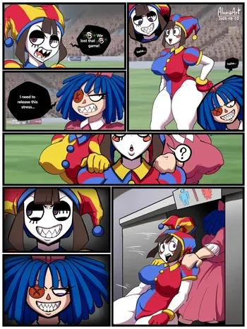 [AlviriaArt] Evil Pomni x Pomni x Evil Ragatha (The Amazing Digital CIrcus) (Ongoing) manga cover