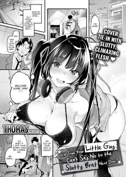 Is It True Your Little Guy Can't Say No to the Slutty Brat Next Door? manga cover