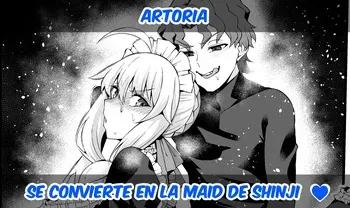 [Ankoman] Artoria se convierte en la maid de Shinji ♥ (Fate_stay_night) [Sin Censura] manga cover