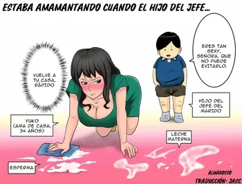 [Almarosso] Shachou no Musuko o Azukattara Bonyuu o Suwareta Bakari ka..｜Estaba Amamantando cuando el Hijo del Jefe... [Spanish] [Jasc] manga cover