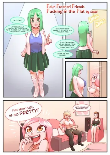 Four Futanari Friends Fucking in the Flat manga cover