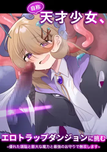 Jishou Tensai Shoujo, Ero Trap Dungeon ni Idomu ~Sugureta Zunou to Boudai na Maryoku to Saikyou no Omamori de Musou Shimasu~ manga cover