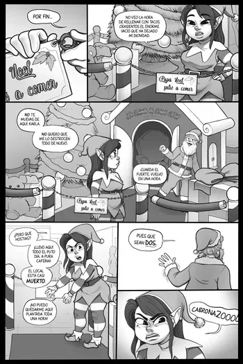 [Amanda Lafrenais & Spookyblang] Christmas elf - Duende navideña [Spanish] {Gisicom} manga cover