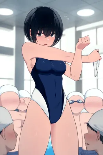 スイミングスクールでバイトすることになった黒髪ショートちゃん manga cover
